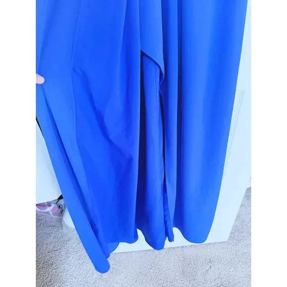 Saylor Maxi Dress Cocktail Formal V neckline Cobalt Blue Size Medium - Picture 7 of 10